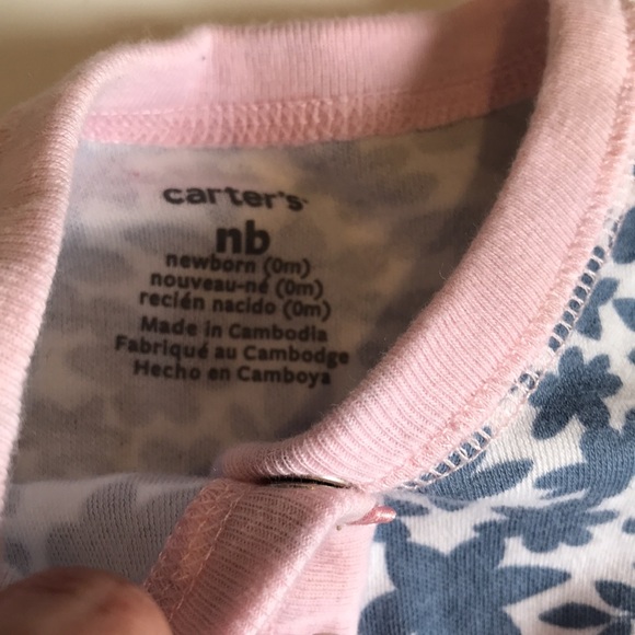 Newborn Baby Girl Footies Sleepers 3 pack bundle lot - Picture 9 of 12